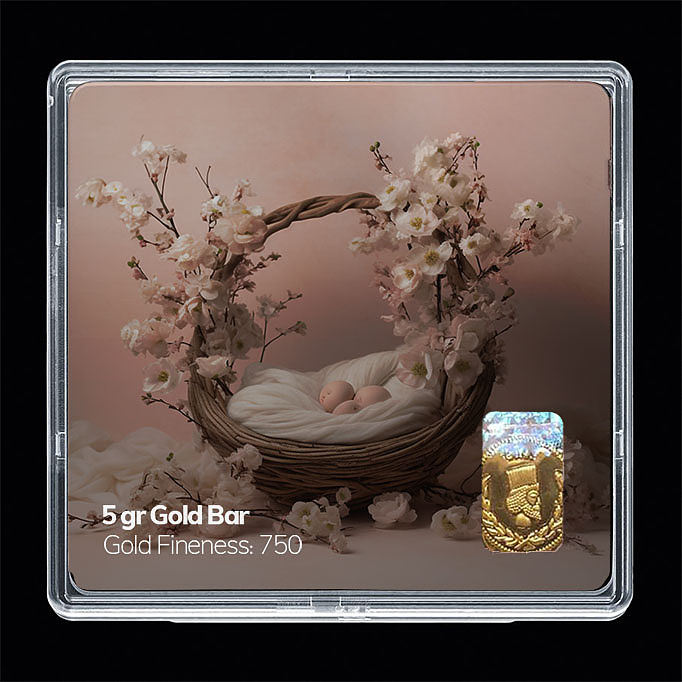 شمش طلا 18 عیار مدل نوزاد کد SG11019