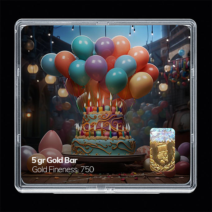 شمش طلا 18 عیار مدل تولد کد SG11039