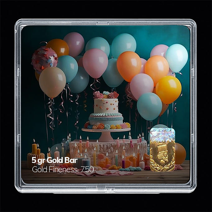 شمش طلا 18 عیار مدل تولد کد SG11041