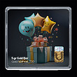 شمش طلا 18 عیار مدل تولد کد SG11049
