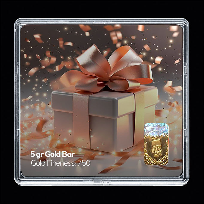 شمش طلا 18 عیار مدل تولد کد SG11054
