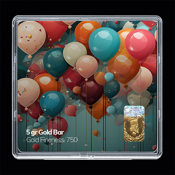 شمش طلا 18 عیار مدل تولد کد SG11064
