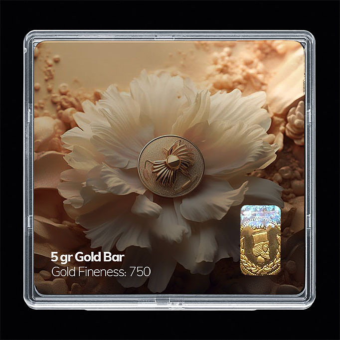 شمش طلا 18 عیار مدل فانتزی کد SG11067