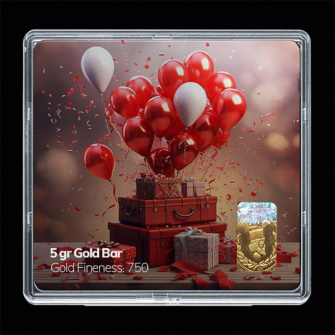 شمش طلا 18 عیار مدل تولد کد SG11078