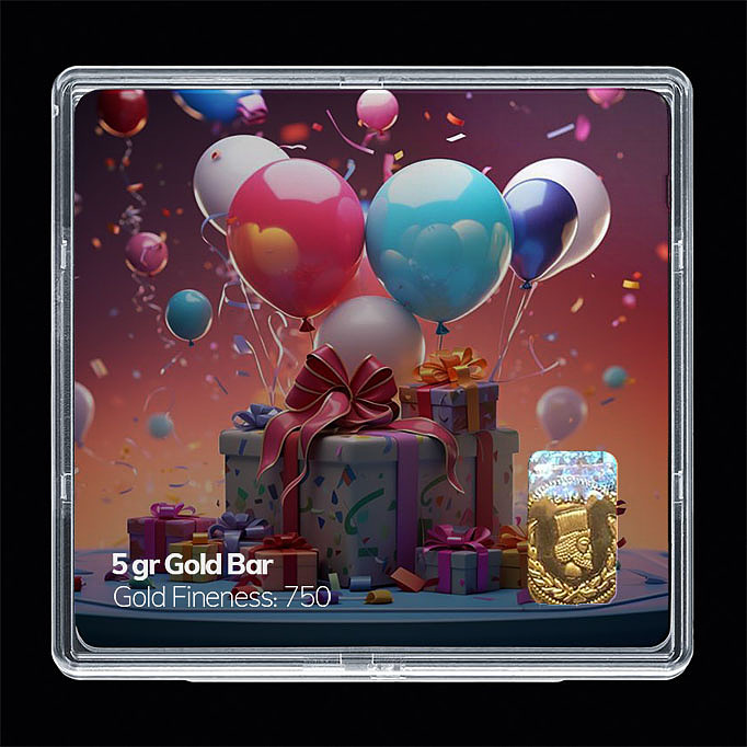 شمش طلا 18 عیار مدل تولد کد SG11079
