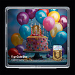 شمش طلا 18 عیار مدل تولد کد SG11081