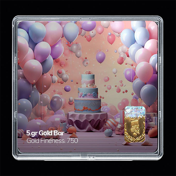 شمش طلا 18 عیار مدل تولد کد SG11089