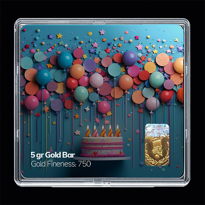 شمش طلا 18 عیار مدل تولد کد SG11090