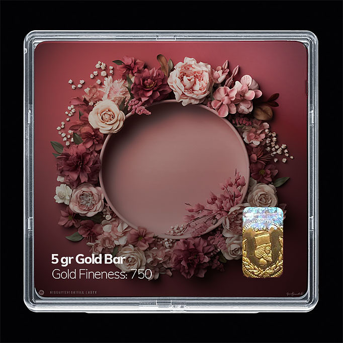 شمش طلا 18 عیار مدل فانتزی کد SG11091
