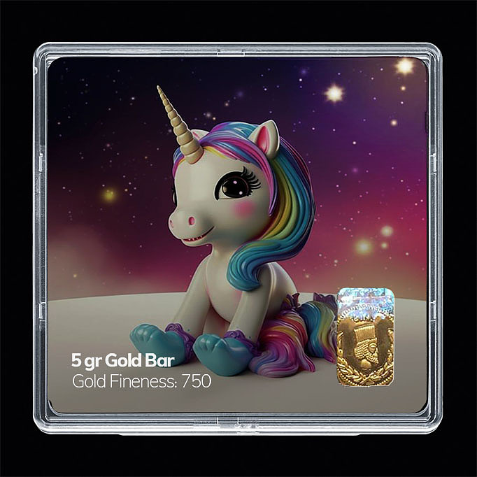 شمش طلا 18 عیار مدل اسب تک شاخ کد SG11211