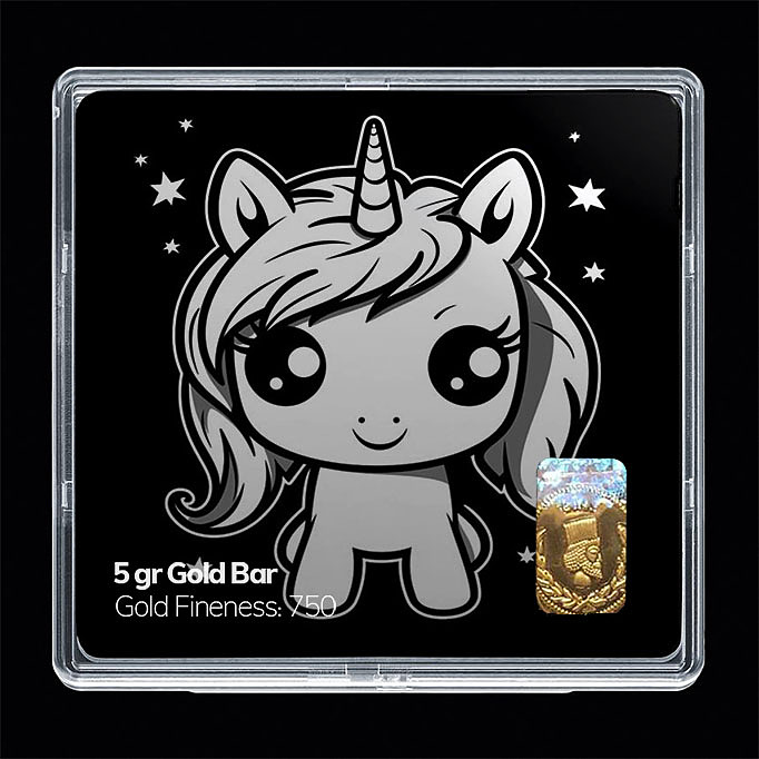 شمش طلا 18 عیار مدل اسب تک شاخ کد SG11238
