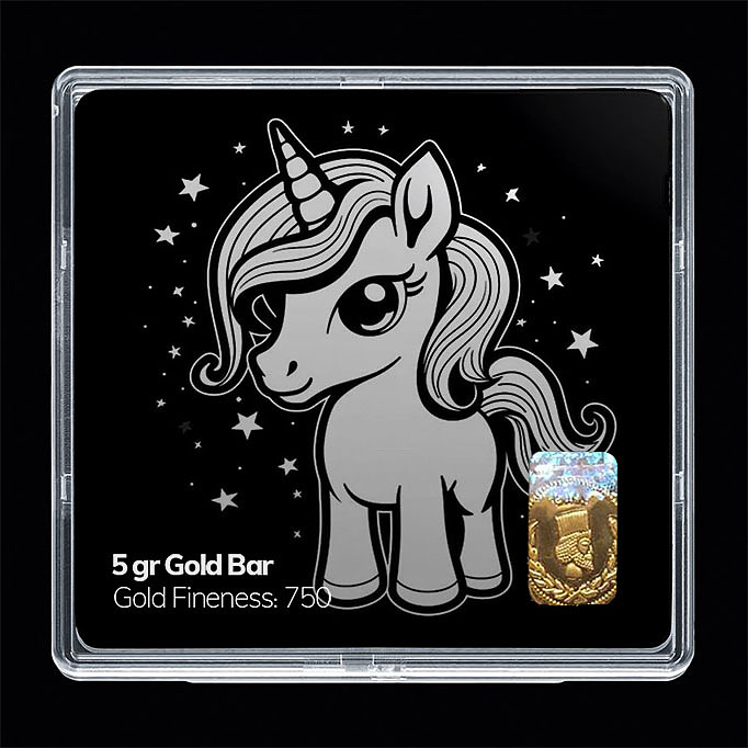شمش طلا 18 عیار مدل اسب تک شاخ کد SG11239