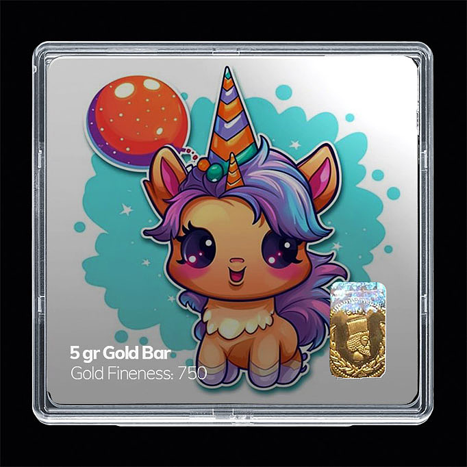 شمش طلا 18 عیار مدل اسب تک شاخ کد SG11246