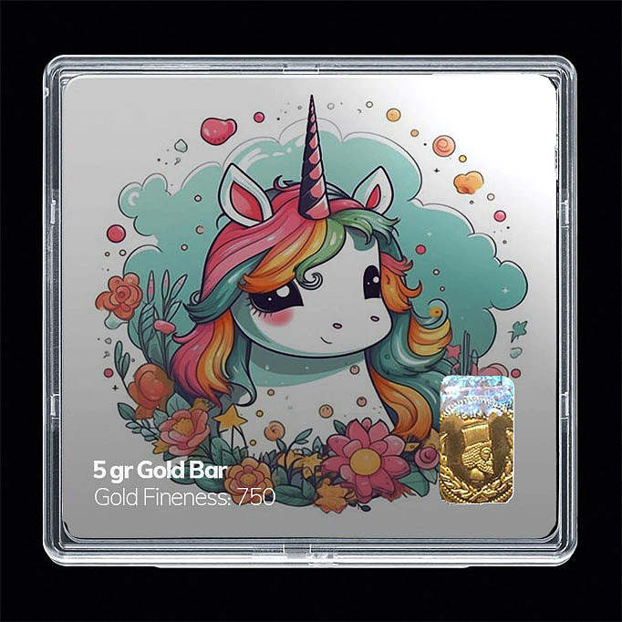 شمش طلا 18 عیار مدل اسب تک شاخ کد SG11249
