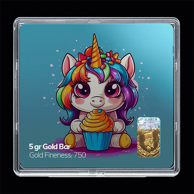 شمش طلا 18 عیار مدل اسب تک شاخ کد SG11252