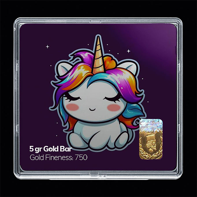 شمش طلا 18 عیار مدل اسب تک شاخ کد SG11260