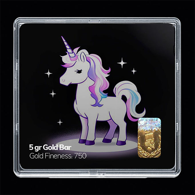 شمش طلا 18 عیار مدل اسب تک شاخ کد SG11265