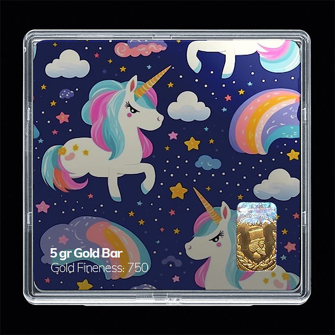 شمش طلا 18 عیار مدل اسب تک شاخ کد SG11267