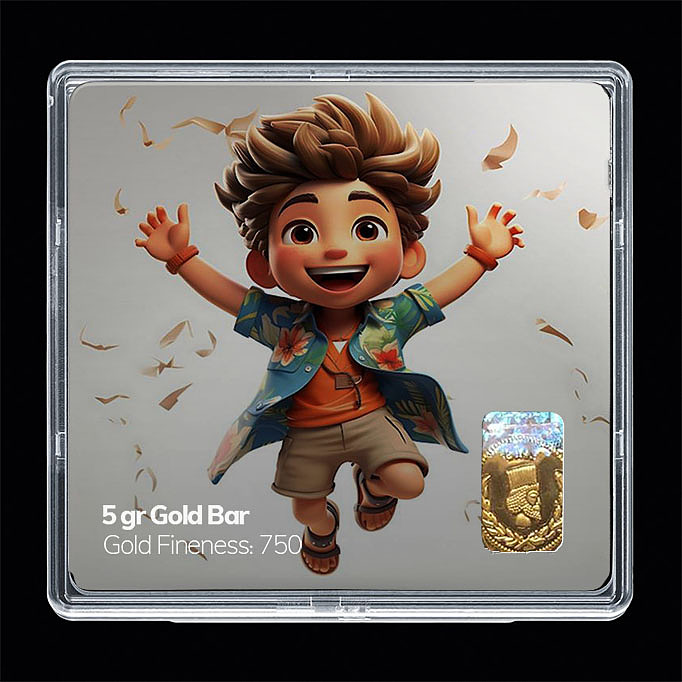 شمش طلا 18 عیار مدل پسر کد SG11289