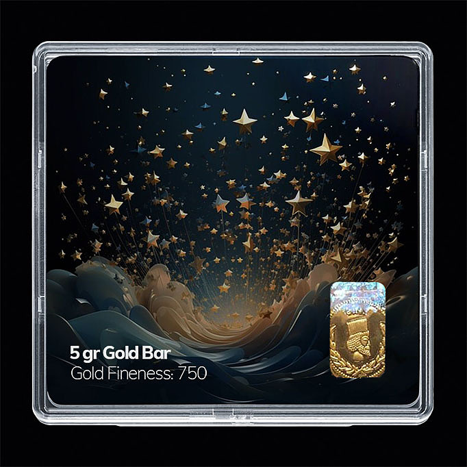 شمش طلا 18 عیار مدل فانتزی کد SG11298