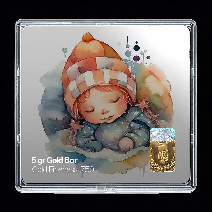 شمش طلا 18 عیار مدل بچه کد SG11302