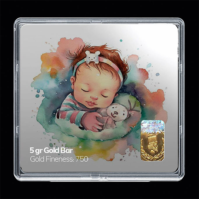 شمش طلا 18 عیار مدل بچه کد SG11304