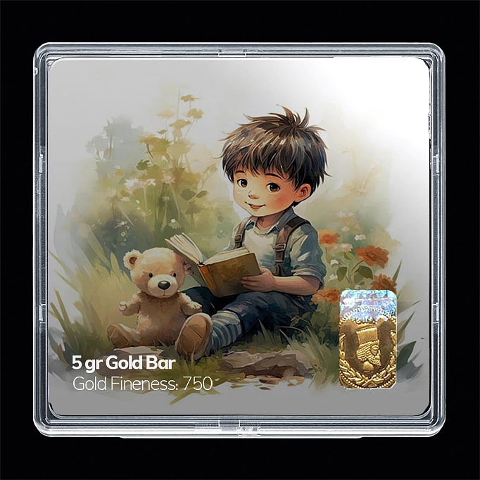 شمش طلا 18 عیار مدل پسر کد SG11324
