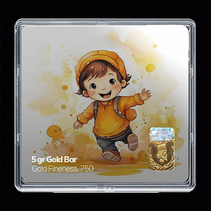 شمش طلا 18 عیار مدل پسر کد SG11326