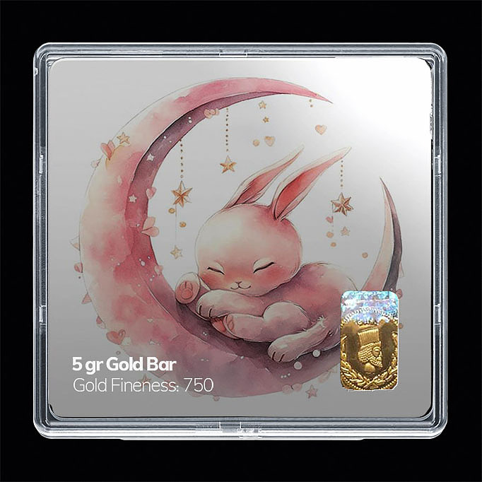 شمش طلا 18 عیار مدل خرگوش کد SG11366