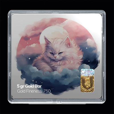 شمش طلا 18 عیار مدل گربه کد SG11385