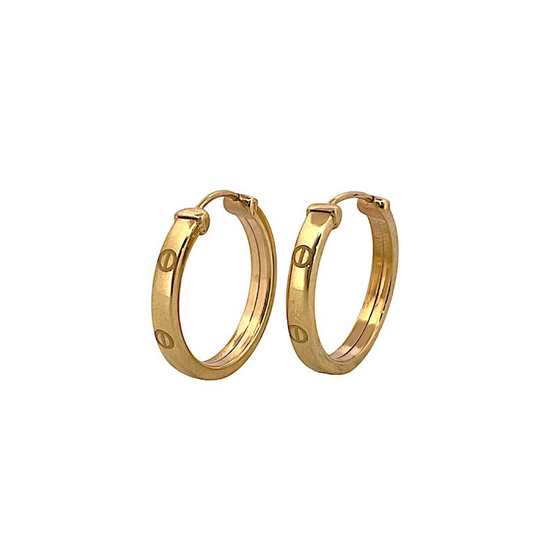 گوشواره طلا 18 عیار زنانه مدوپد طرح زهیری کد ZH10177
