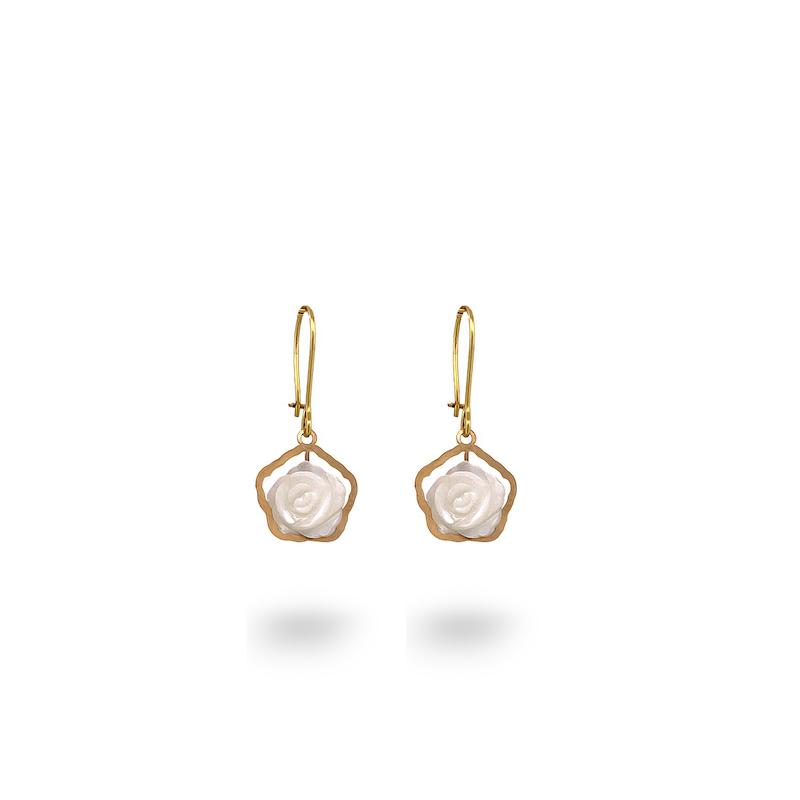 گوشواره طلا 18 عیار زنانه مدوپد طرح طلایار کد TY10012