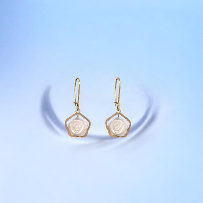 گوشواره طلا 18 عیار زنانه مدوپد طرح طلایار کد TY10012