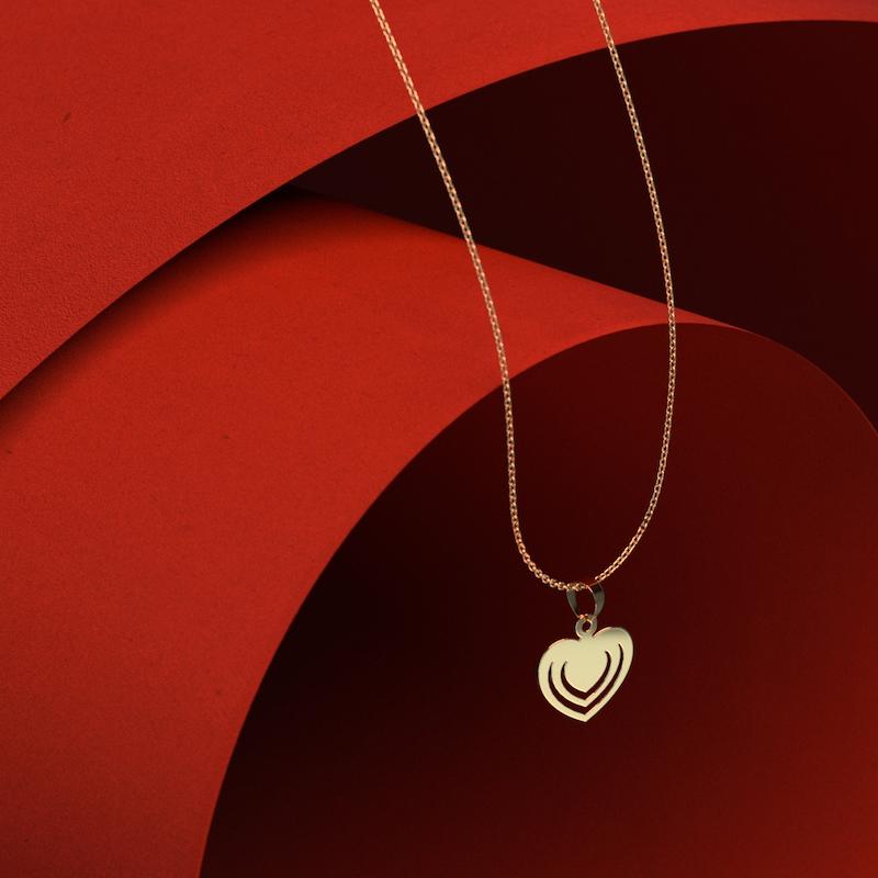 گردنبند طلا 18 عیار زنانه مدوپد مدل  قلب کد R499