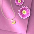 گردنبند طلا 18 عیار زنانه مدوپد مدل گل کد R417
