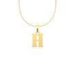 گردنبند طلا 18 عیار زنانه مدوپد مدل حرف H کد R144