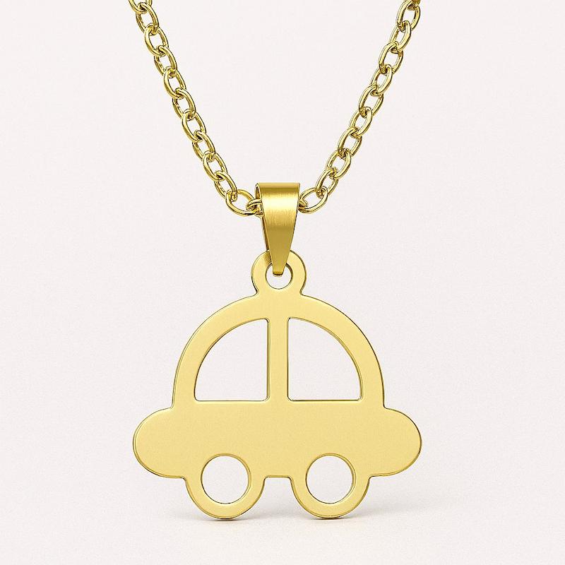 گردنبند و آویز طلا مدل ماشین اسباب بازی پسرانه و بچه گانه کد ZC10038