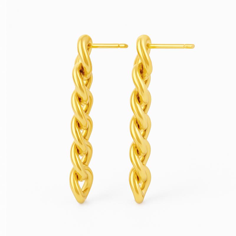 گوشواره زنانه طلا ۱۸ عیار کارتیه مدوپد