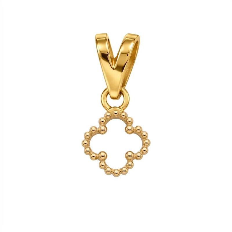 آویز زنانه طلا ۱۸ عیار ونکلیف توخالی کد AVa-002 مدوپد