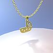 گردنبند طلا مدل گهواره کد ZC10077