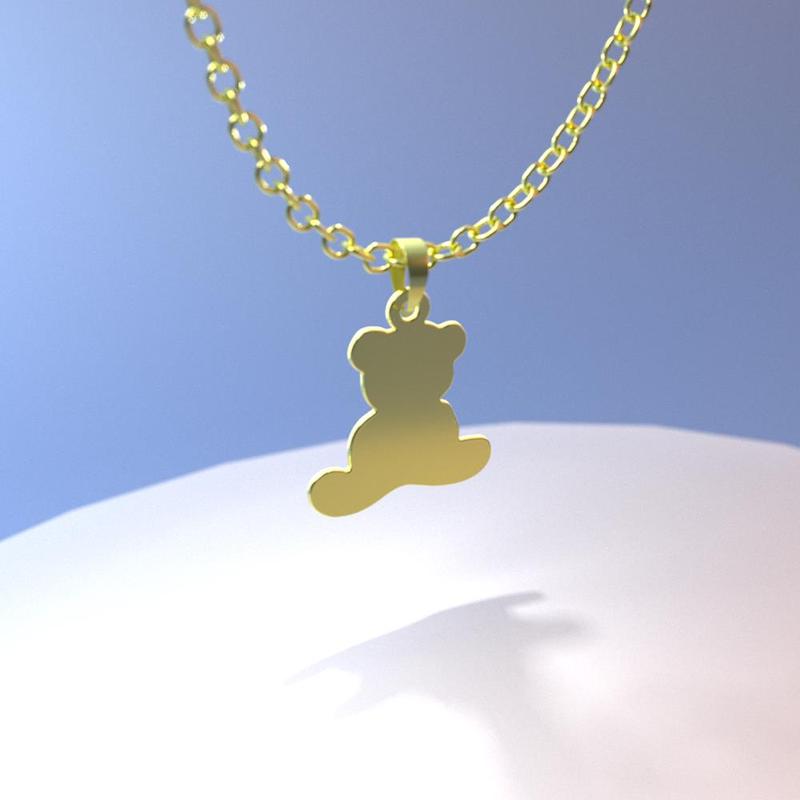 گردنبند طلا مدل خرس کد ZC10141