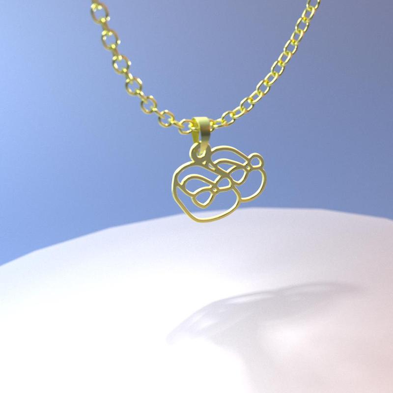 گردنبند طلا مدل کفش بچگانه کد ZC10183