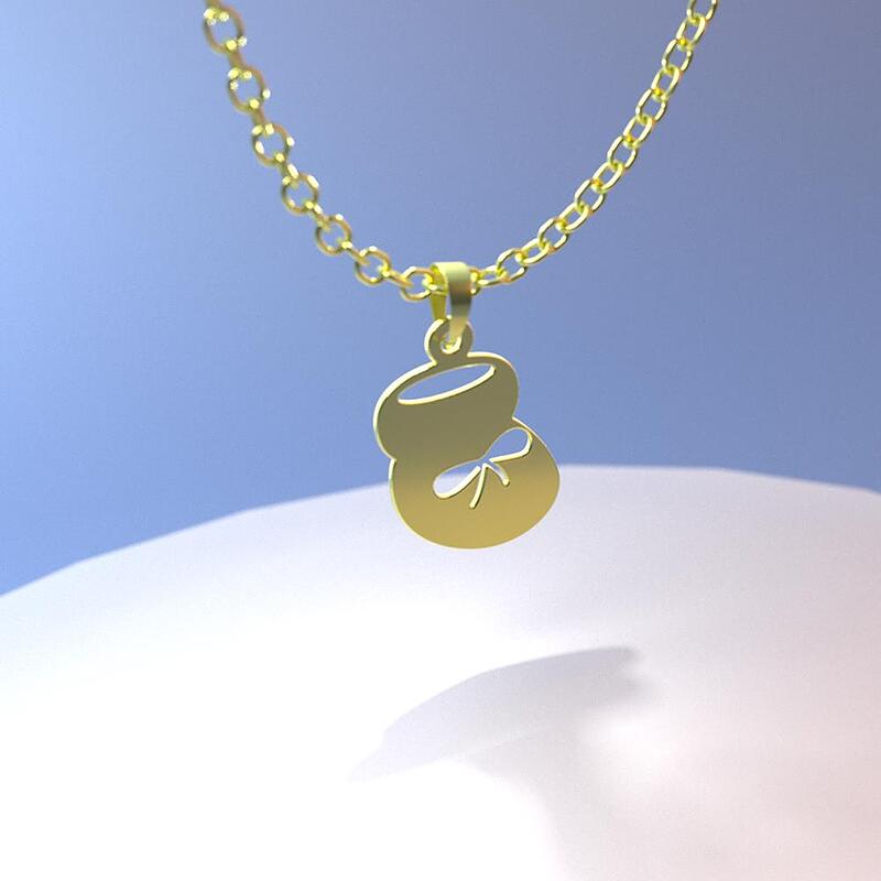 گردنبند طلا مدل کفش بچگانه کد ZC10194