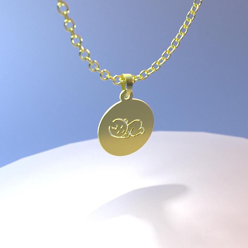 گردنبند طلا مدل نوزاد کد ZC10226
