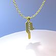 گردنبند طلا مدل مسواک کد ZC10305