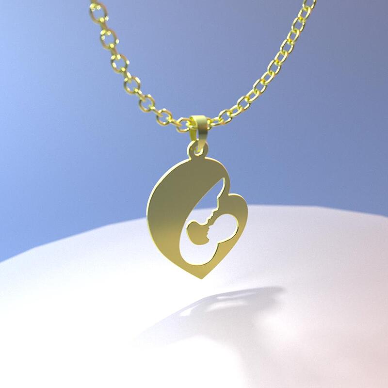 گردنبند طلا مدل مادر و فرزند کد ZC10360