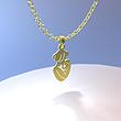 گردنبند طلا مدل مادر و فرزند کد ZC10368