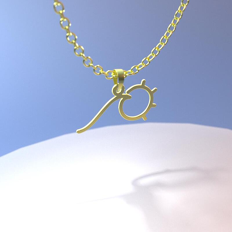 گردنبند طلا مدل خورشید کد ZC10377