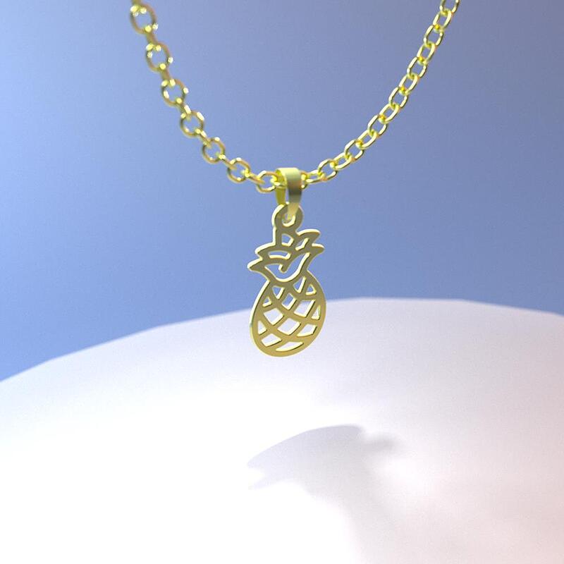 گردنبند طلا مدل آناناس کد ZC10418