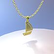 گردنبند طلا مدل قایق کد ZC10427